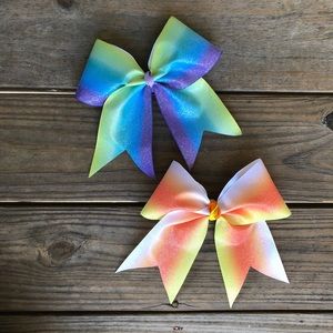 Glitter cheer style bows